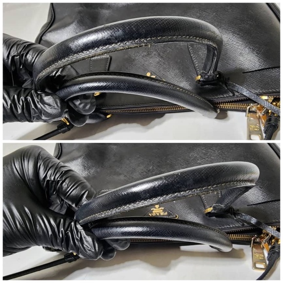 Authentic PRADA Saffiano Medium Galleria Double Zip Tote Black - Picture 10 of 14